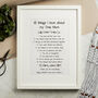 Personalised Ten Things I Love About Mummy Print, thumbnail 5 of 6