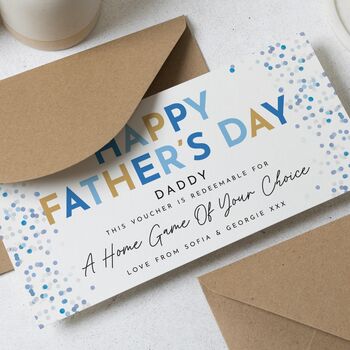 Personalised Fathers Day Gift Voucher For Daddy, 2 of 4