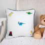 Children's Dinosaur Embroidered Nursery Cushion, thumbnail 1 of 8