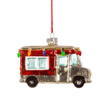 Glass Mobile Home Christmas Tree Decoration, 2 of 3