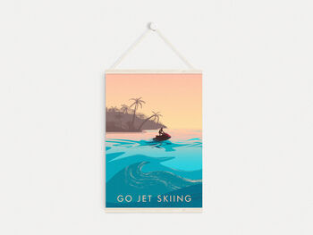 Go Jet Skiing Travel Poster Art Print, 6 of 8