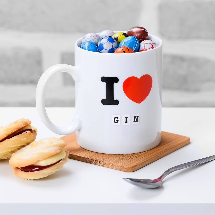 Ceramic 'I Love ' Mug With Stickers By The Letteroom