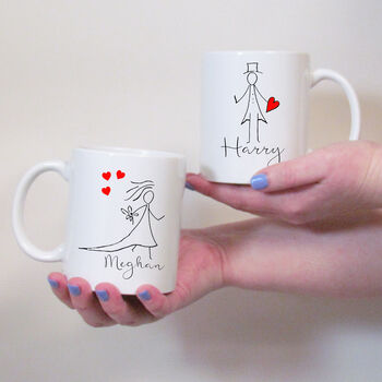 Couples Wedding Pencil Mr And Mrs Mug Set, 5 of 6