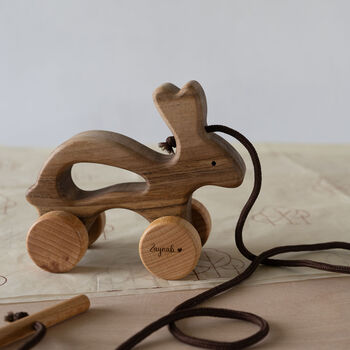 Personalised Wooden Pull Along Animal, 2 of 12
