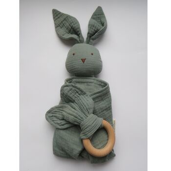 Personalised Bunny Comforter And Teether, 5 of 12