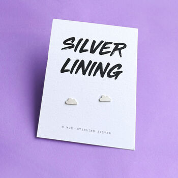 Cloud Sterling Silver Earrings With Choice Of Message Card, 4 of 9