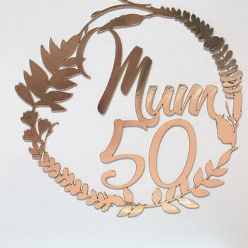 Personalised 50th Floral Birthday Papercut Card, 6 of 10