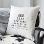 Personalised Eye Test Style New Home Cushion, thumbnail 1 of 5
