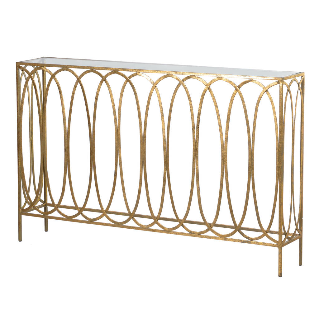 Helena Gold Console Table, 1 of 5