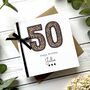 Personalised Leopard Print 50th Birthday Card. Customisable For Any Age, thumbnail 2 of 3