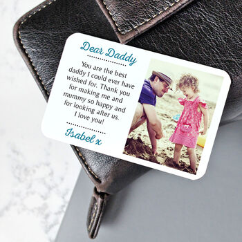 Personalised Wallet Metal Photo Card For Daddy, 3 of 6
