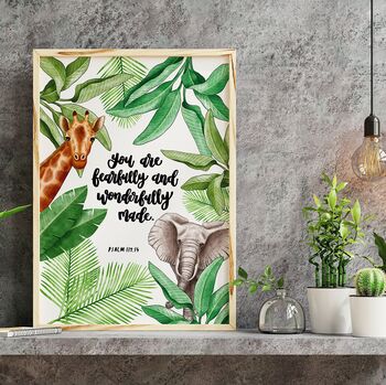Fearfully And Wonderfully Made Nursery Print, 5 of 7