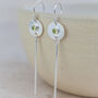 Sterling Silver Birthstone Stick Earrings, thumbnail 6 of 8