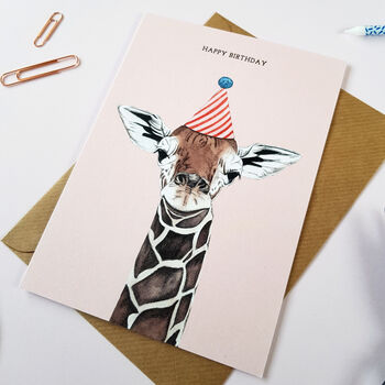 Safari Giraffe Birthday Card, 2 of 2