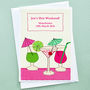 Cocktails Personalised Hen Party Card, thumbnail 1 of 3