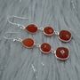 Carnelian Earrings: Orange Gemstone Jewelry, thumbnail 2 of 8