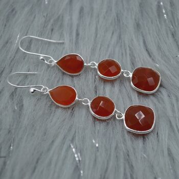 Carnelian Earrings: Orange Gemstone Jewelry, 2 of 8