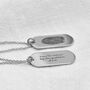 Personalised Sterling Silver Tag Fingerprint Necklace, thumbnail 3 of 6