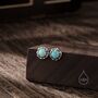 Aqua Green Opal Thorn Claw Stud Earrings, thumbnail 1 of 11