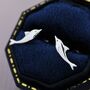 Sterling Silver Extra Tiny Dolphin Fish Stud Earrings, thumbnail 1 of 12