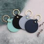Personalised Initial Leather Round Key Ring, thumbnail 8 of 8