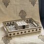 Wood Serving Tray With Handle, Ottoman Tary, Inlay Craft, thumbnail 5 of 12