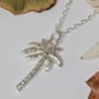Silver Palm Tree Necklace, thumbnail 3 of 7