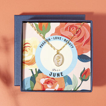 Mother Of Pearl Birth Flower Necklace, 12 of 12