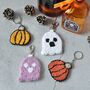 Spooky Punch Needle Keyring And Bag Tag, thumbnail 1 of 7