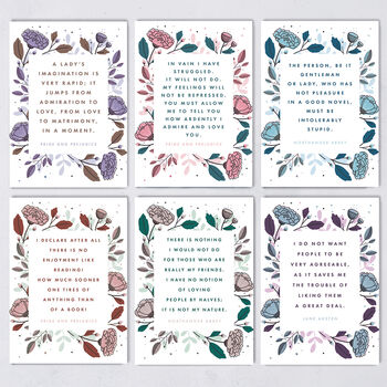 Jane Austen Postcard Set Six Pack, 2 of 4