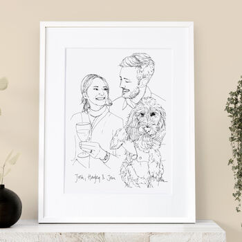 Personalised Hand Drawn Engagement Sketch, 5 of 8