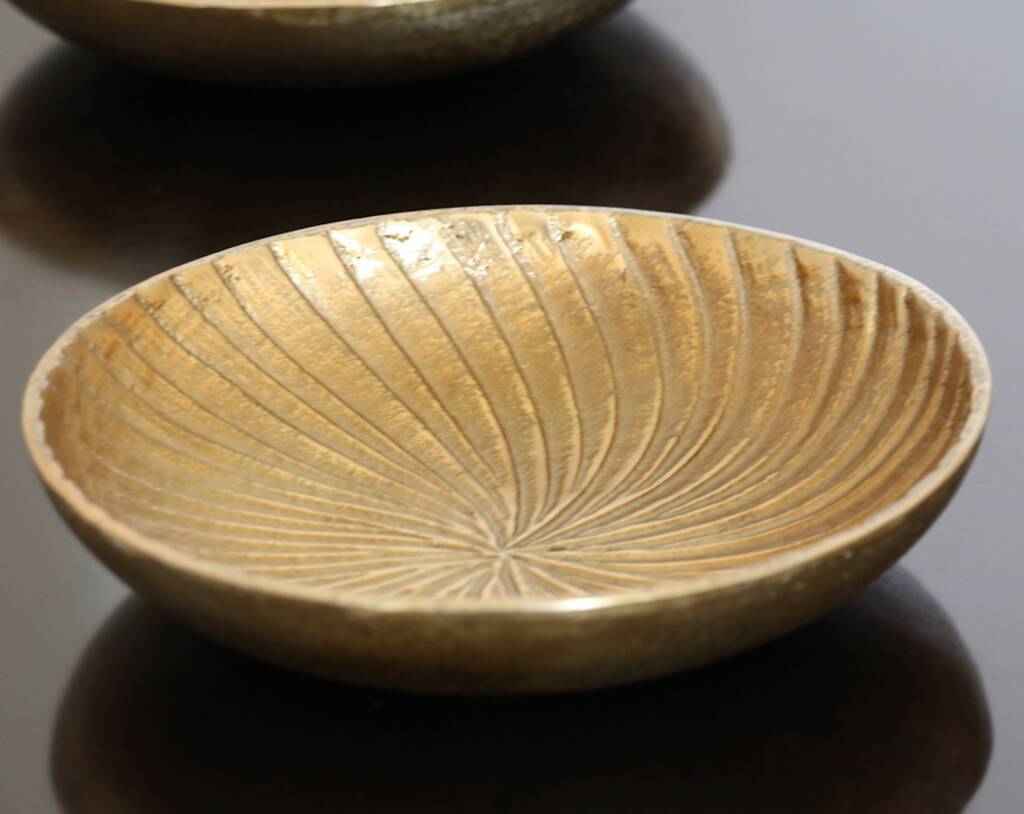 Gold Coloured Decorative Dish By Victoria Jill