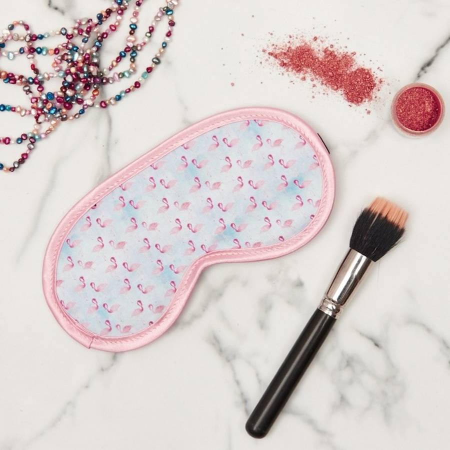 eye mask in flamingo with lavender by catherine & jean