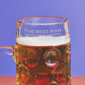 Personalised Best Man Beer Stein, 2 of 4