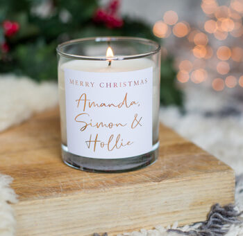 Christmas Candle With Personalised Names, 2 of 2