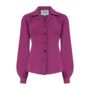Poppy Blouse In Mulberry Vintage 1940s Style, thumbnail 1 of 3