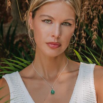 Aventurine Strength Sterling Silver Necklace, 3 of 8