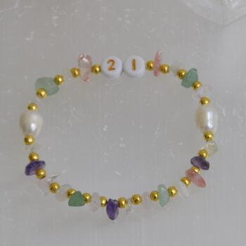 21st Birthday Dainty Crystal Friendship Bracelet Gift, 2 of 7