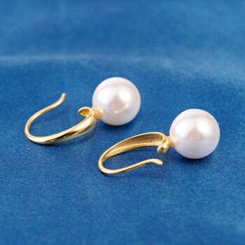 Womens Freshwater Pearl Drop Earrings, 8 of 9