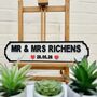 Personalised Mr And Mrs Date Heart Wedding Gift Sign, thumbnail 6 of 6