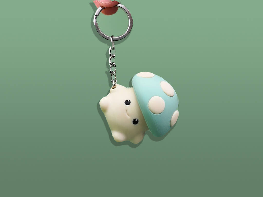 Cute Mushroom Fidget Clicker Keychain | 3D Printed Toadstool Stress Reliver | Kawaii Desk Mechanical Switch Clicker | Cottagecore Gift, 1 of 6