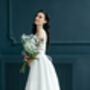 Bohemian Linen Wedding Dress, thumbnail 5 of 12
