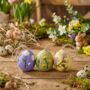 Handmade Felt Easter Eggs Set Hanging Decorations, thumbnail 2 of 3