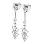 Sterling Silver Designer Art Deco Triangle Earrings, thumbnail 1 of 6