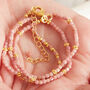 Pink Opal Short Beaded Layering Necklace, thumbnail 4 of 10