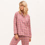 Women's Brushed Cotton Pink Pyjamas, thumbnail 1 of 5