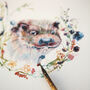 Otter And Wildflower Wreath Online Drawing Workshop, thumbnail 6 of 8