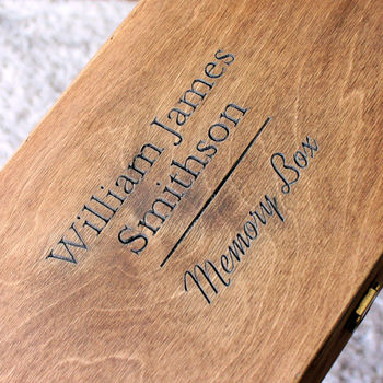 Carved Name Personalised Memory Box, 4 of 6