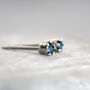 Tiny Blue Diamond Stud Earrings, thumbnail 6 of 9