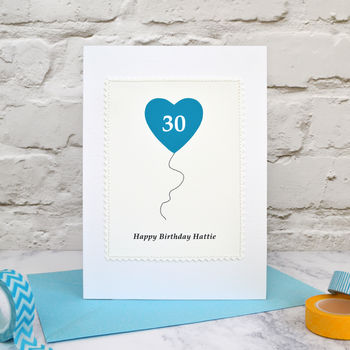 'Balloon' Handmade Personalised Age Birthday Card, 4 of 4
